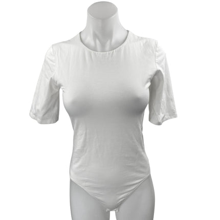 Everlane Women's White Crewneck Short Sleeve Thong Boysuit Tee T-Shirt Top Sz S