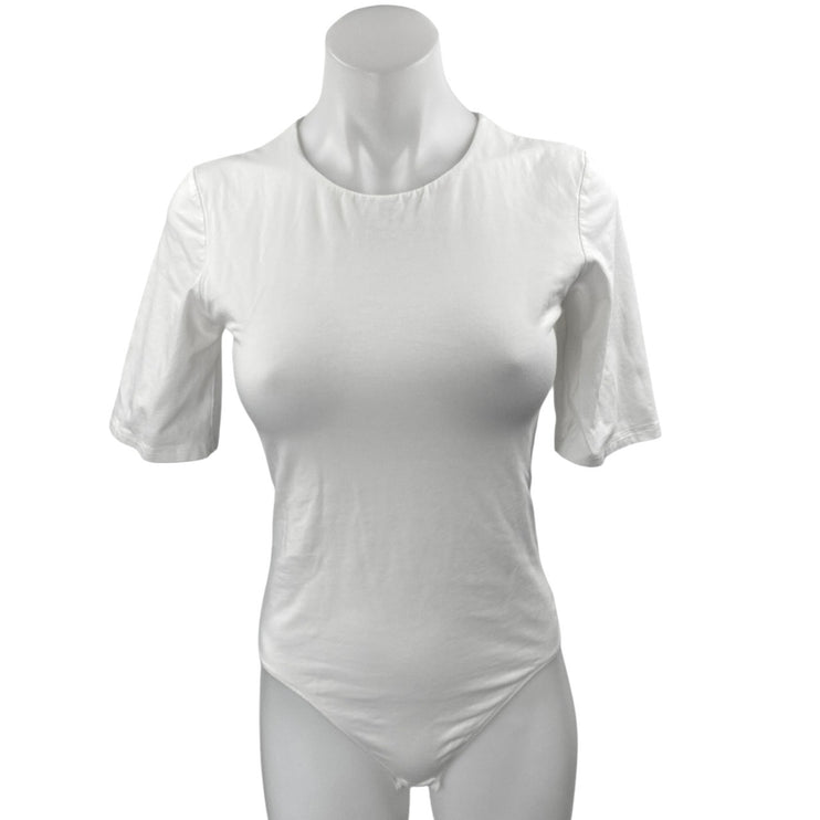 Everlane Women's White Crewneck Short Sleeve Thong Boysuit Tee T-Shirt Top Sz S