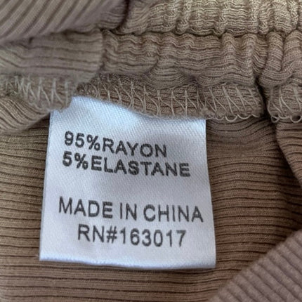 Princess Polly Noorie Brown Ruched Ties Long Sleeve Rib Knit Crop Sweater Top 4