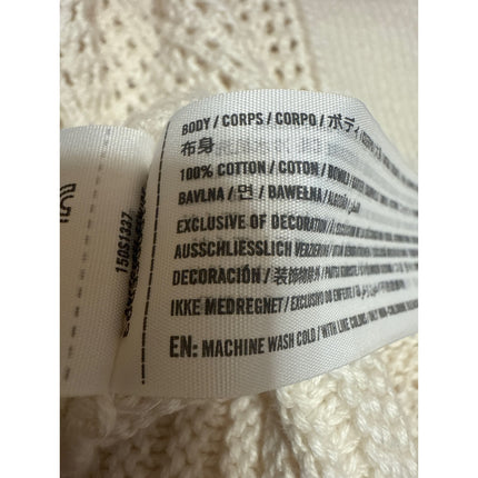 Abercrombie & Fitch Cream Open Knit Long Sleeve Open Cardigan Sweater Top Size S