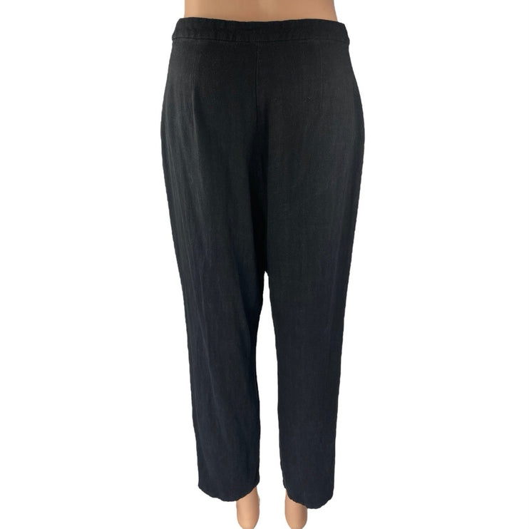 Show Me Your Mumu Women's Black Straight Tapered Leg High Waist Trousers Pants L