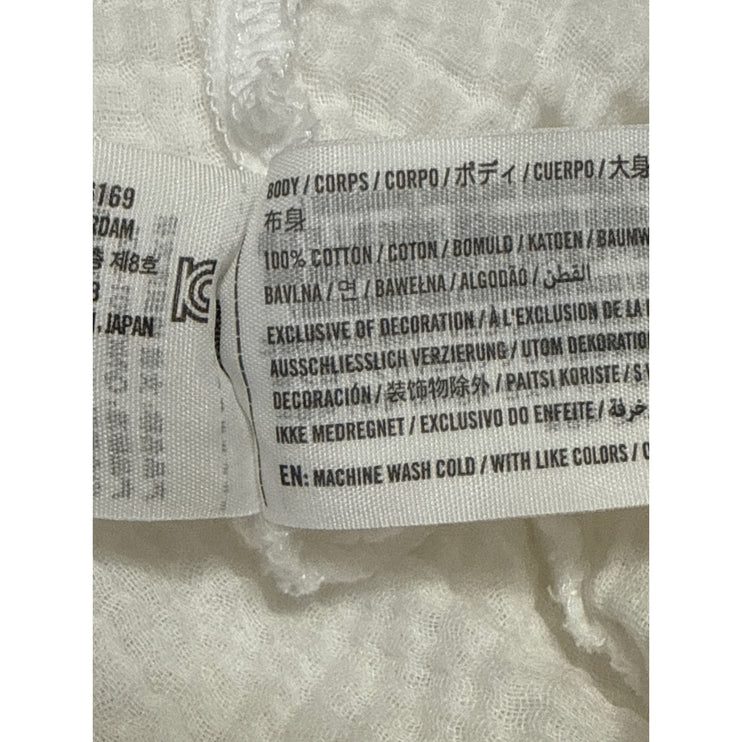 Abercrombie & Fitch White Long Sleeve Beach Cover Up Mini Flare A-Line Dress L