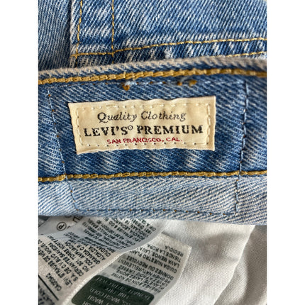 Levi's 501 Women's Blue High Waisted Cut Off Frayed Denim Jean Shorts Size 33