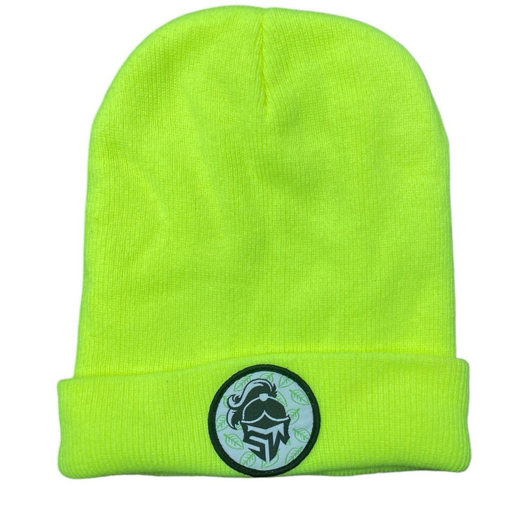 Slammit Green Tea Whisky Green Cuffed Winter Snow Bonnet Beanie Hat Cap One Size