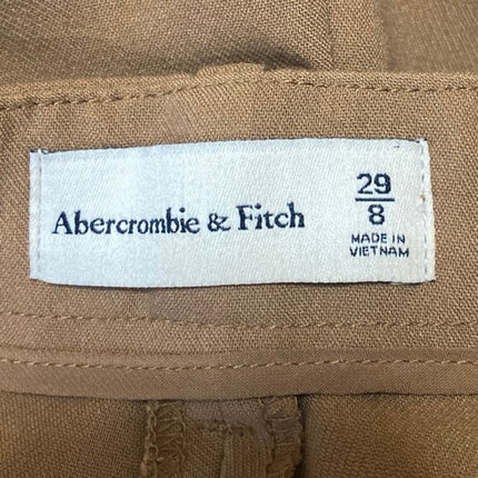 Abercrombie & Fitch Women's Brown High Waist Pleated Wide Leg Trousers Pants 29