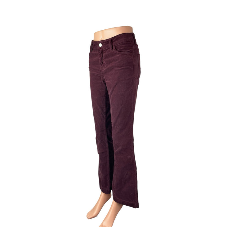 Mavi Sydney Womens Red Maroon Mid Rise Flared Bootcut Trousers Pants Size 25/30