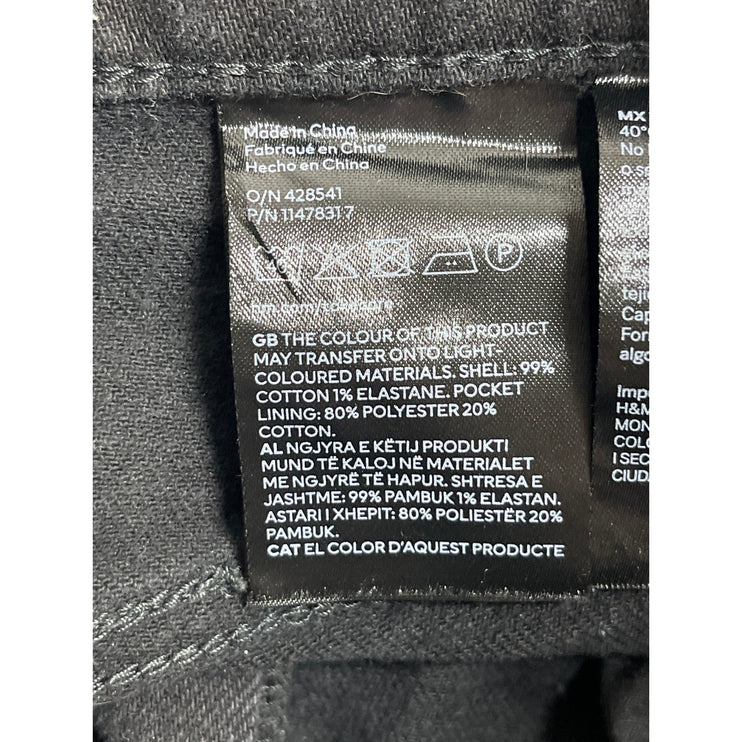 H&M Women's Black High Waisted Bermuda Boyfriend Cut Off Denim Jean Shorts 12