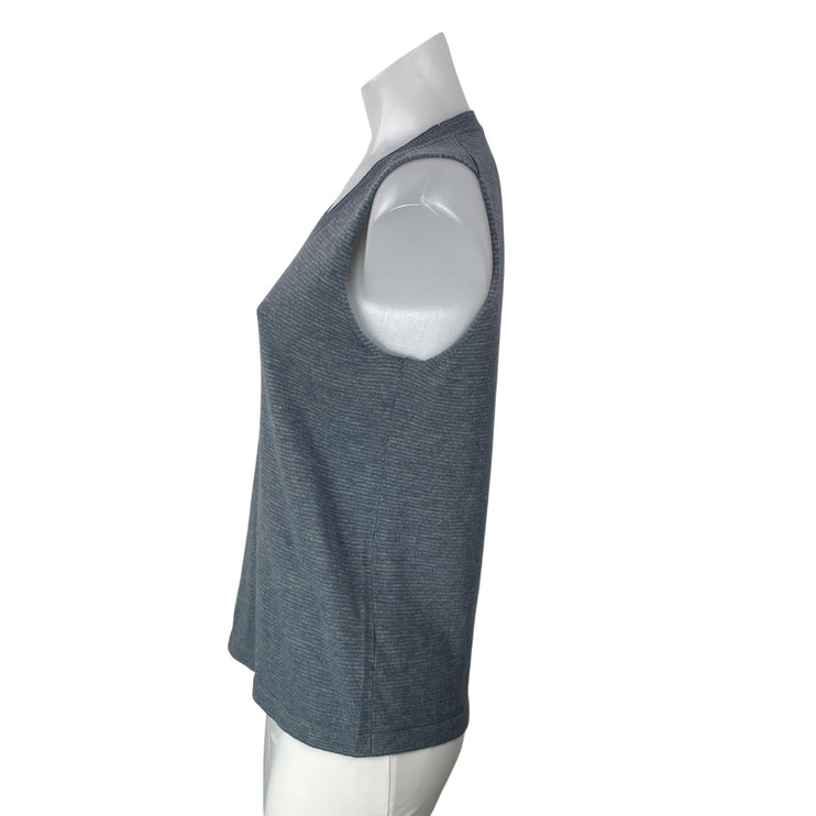 Lamberto Losani Women's Gray Sleeveless Cashmere Knit Scoop Neck Tank Top Size S