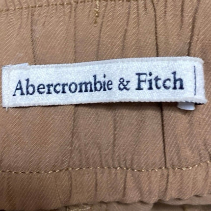 Abercrombie & Fitch Brown Tan Baggy Tapered Barrel Carrot Trousers Pants Size S