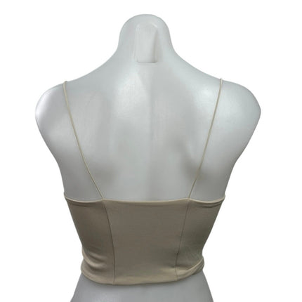 Joah Brown Contour Beige Sleeveless Cami Tank Corset Bustier Crop Top Size S/M