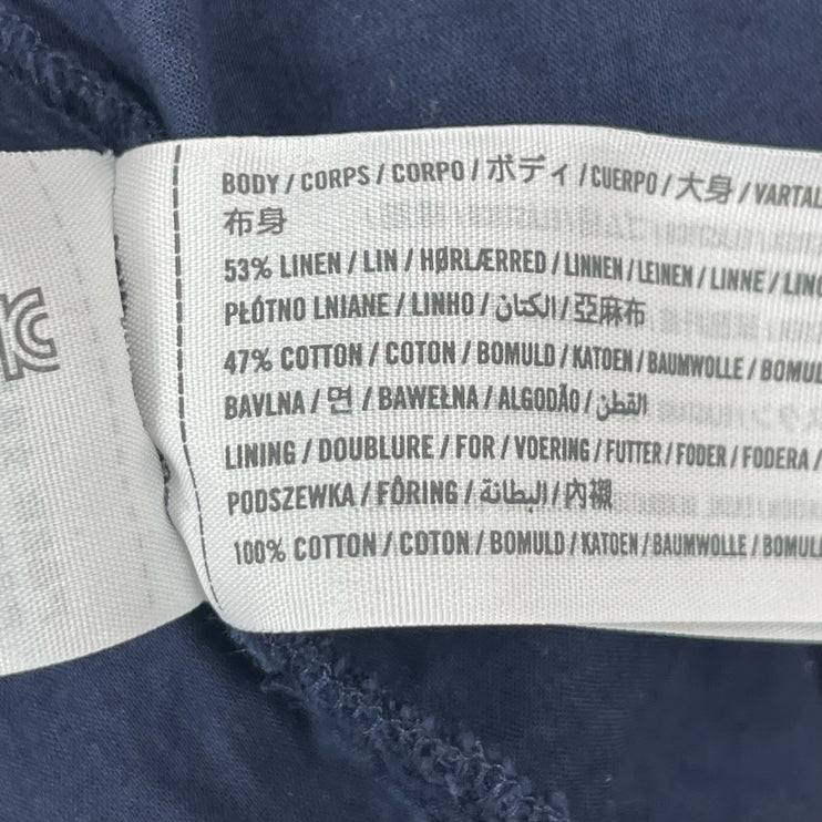 Abercrombie & Fitch Blue Short Puff Sleeve Square Neck Mini A-Line Dress Size MP