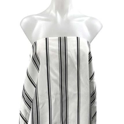 NEW Cameo White Black Striped Strapless Sleeveless Bandeau Tube Mini Dress Sz M