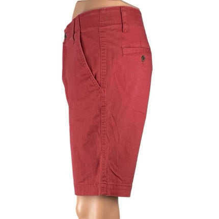 Iron Powerflex Stretch Men's Red High Rise Chino Walking Beach Bermuda Shorts 30