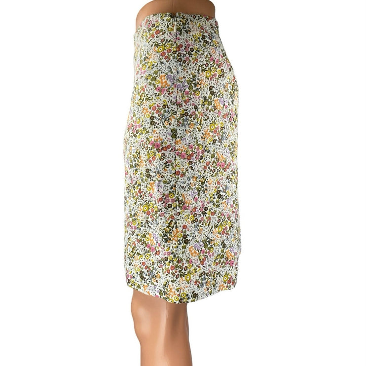 Ann Taylor LOFT Women's Multicolor Floral High Waist A Line Mini Dress Size 8