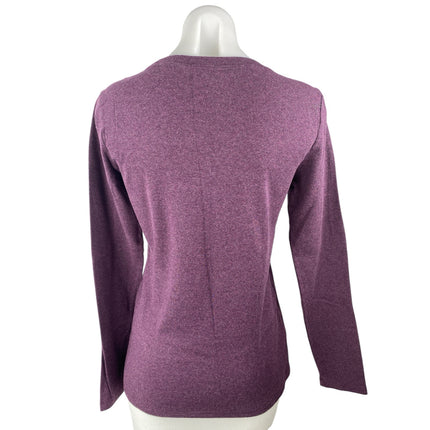 Eddie Bauer Women's Purple Cotton Crew Neck Long Sleeve Pullover Sweater Top M