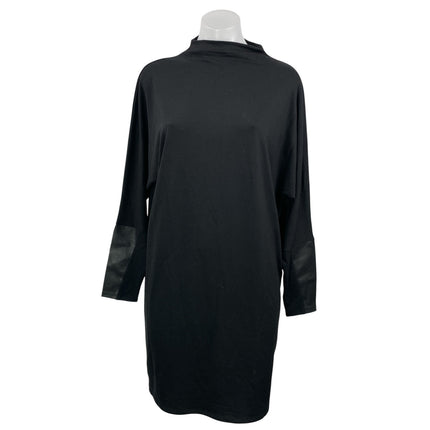 NEW Express Women's Black Long Sleeve Mock Neck Pullover Mini Shift Dress Size S