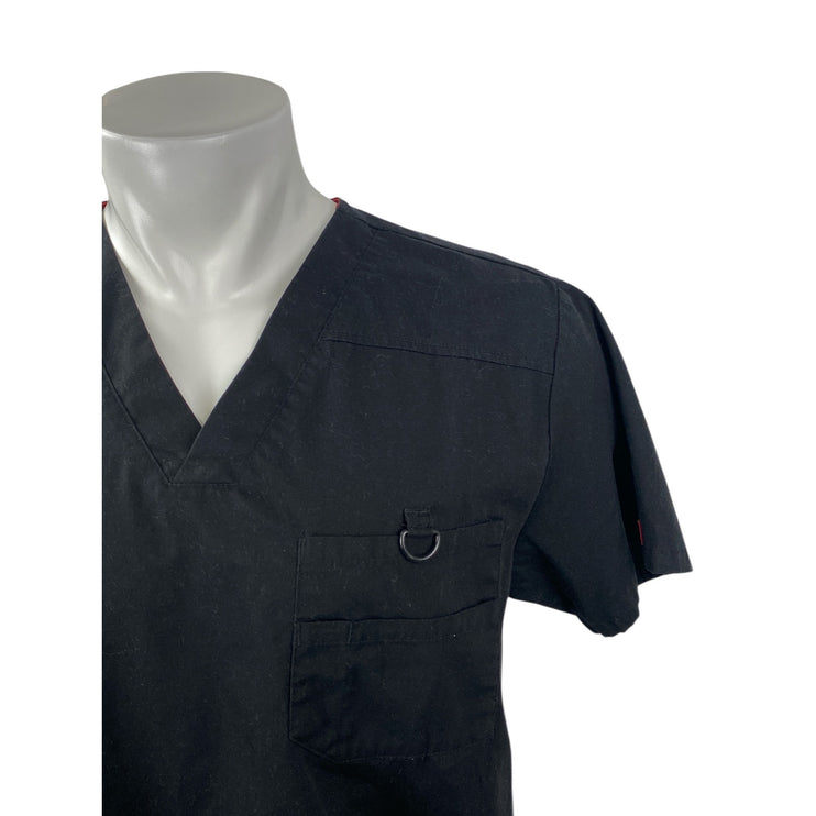 Dickies Men's Black V Neck Short Sleeve Pants Medical Nurse Scrub Set Size M