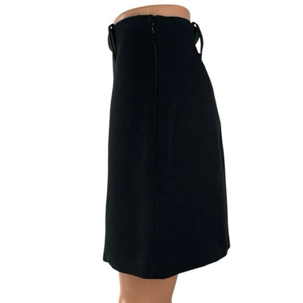 H&M Women's Black High Waisted Zip Versatile Casual A Line Mini Skirt Size 4