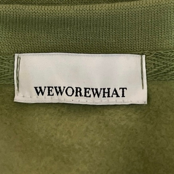 WeWoreWhat Green Round Neck Long Sleeves Pullover Cropped Top Sweatshirt Size S