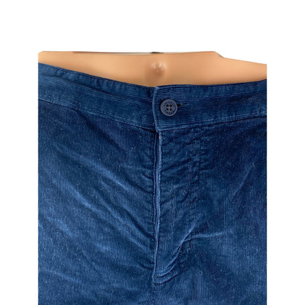 Orlebar Brown Men's Blue Corduroy Mid Rise Cuffed Hem Casual Chino Shorts Sz 30
