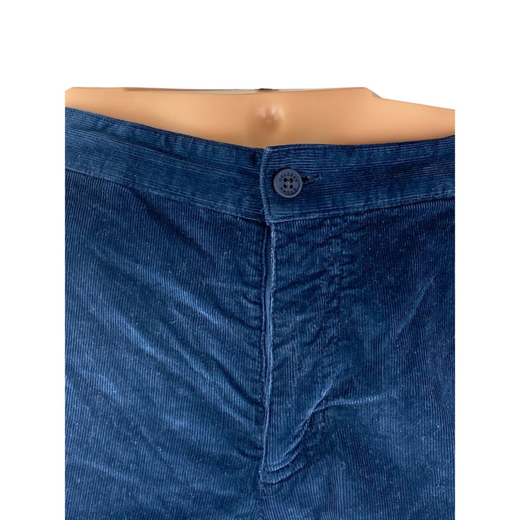 Orlebar Brown Men's Blue Corduroy Mid Rise Cuffed Hem Casual Chino Shorts Sz 30
