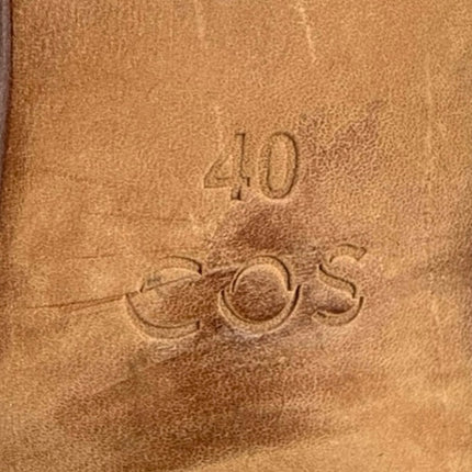 COS Women's White Weave Braided Leather Block Heel Slip-On Pumps Shoes 40 US 9