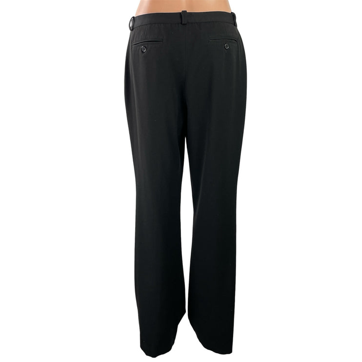 Nine West Cyndi Women's Black High Rise Wide Leg Baggy Trousers Pants Size 6