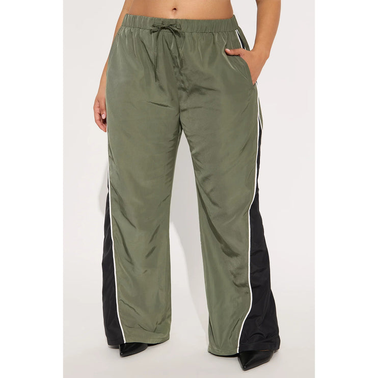 Fashion Nova Rebecca Green Colorblock Baggy Trousers Windbreaker Track Pants S