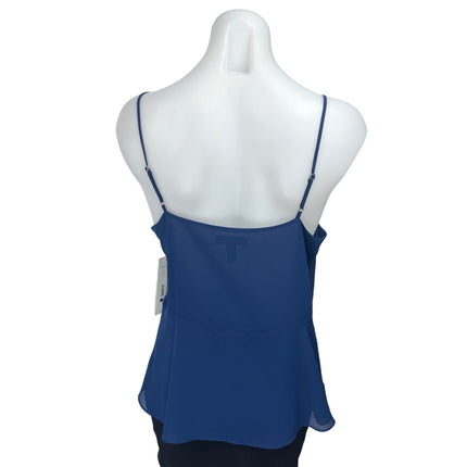 NEW Aqua Blue Sleeveless Twist Front V Neck Cami Camisole Blouse Tank Top Size L