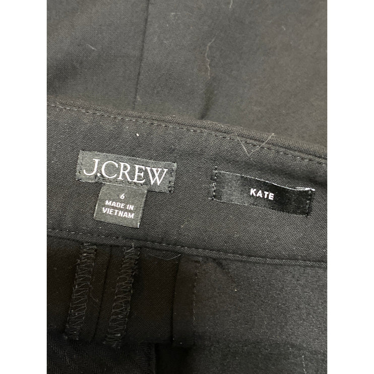J.Crew Kate Womens Black High Waisted Relaxed Straight Trousers Dress Pants Sz 6