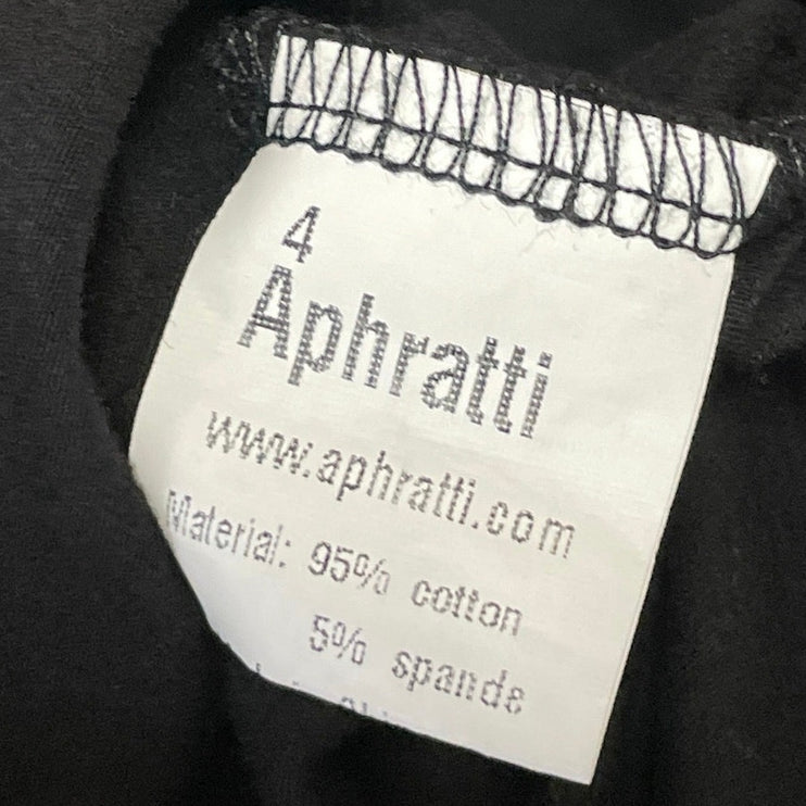 Aphratti Black Collared Pleated Short Sleeve Mini Fit & Flared Skater Dress XS