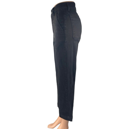 Everlane Women's Black Straight Wide Leg High Waist Denim Jeans Pants Size 0