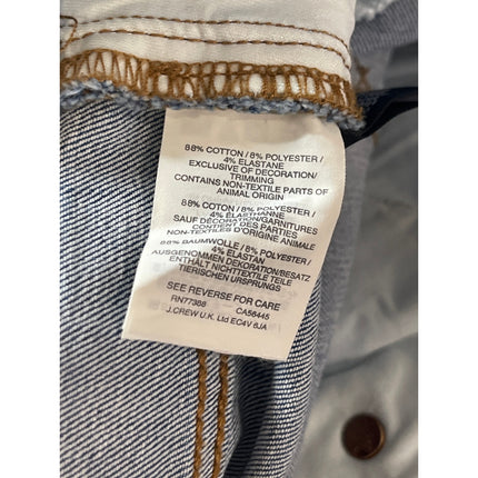 Madewell Cali Demi Boot Blue Distressed Button Fly Bootcut Flared Denim Jeans 25