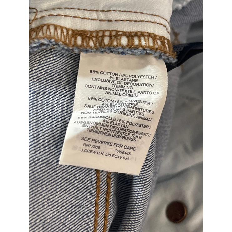 Madewell Cali Demi Boot Blue Distressed Button Fly Bootcut Flared Denim Jeans 25