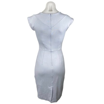 French Connection Blue Short Sleeve Asymmetric Neck Mini Pencil Sheath Dress XS