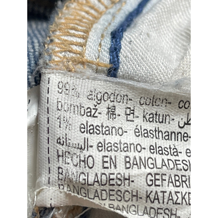 Zara Women's Mid Blue Washed High Waist Casual Straight Denim Jeans Pants Size 4