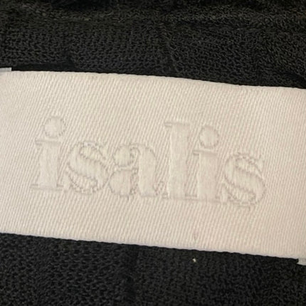 Isalis Black Textured Cable Knit Sleeveless Stretch Midi Bodycon Tank Dress Sz S