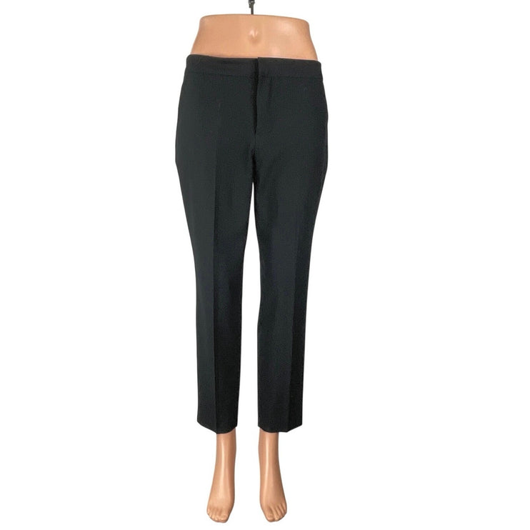 Zara Women's Black High Rise Loose Tapered Business Work Trousers Dress Pants 04
