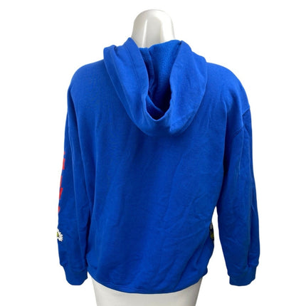 The Grinch Dr. Seuss Women's Blue Graphic Print Hoodie Hooded Sweatshirt Top M