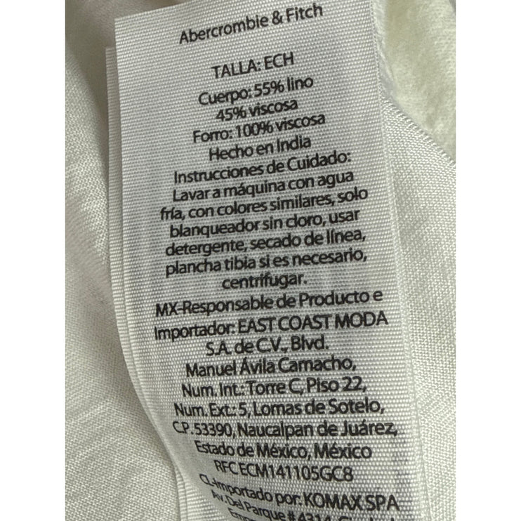 Abercrombie & Fitch Scarlett White Linen High Rise Mini Pencil Skort Skirt Sz XS