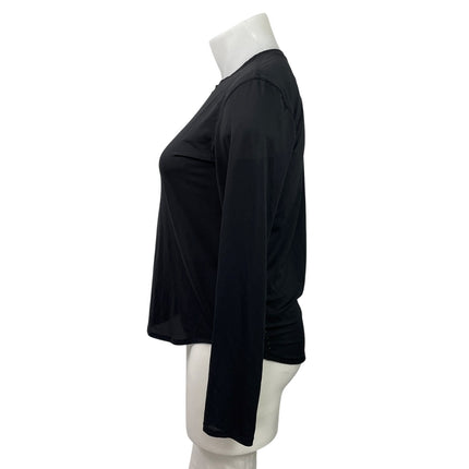 Lululemon Women's Black Long Sleeve Athletic Activewear Tee T-shirt Top Size 10