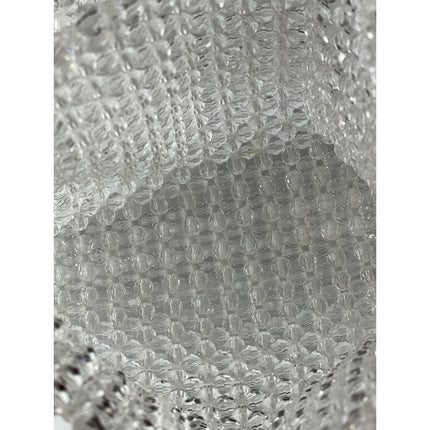 Women's White Beaded Acrylic Translucent Sparkly Shoulder Handbag Size OS