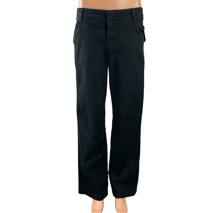 Dickies Womens Black Low Rise Straight Wide Leg Casual Denim Jeans Pants Size 8