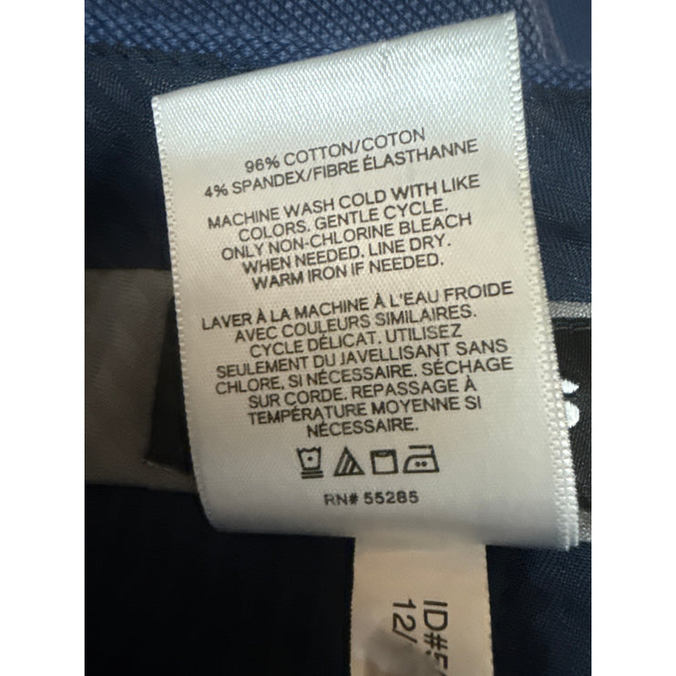 Express Women's Navy Blue Slim Fit Straight High Rise Trousers Pants Size 30x32