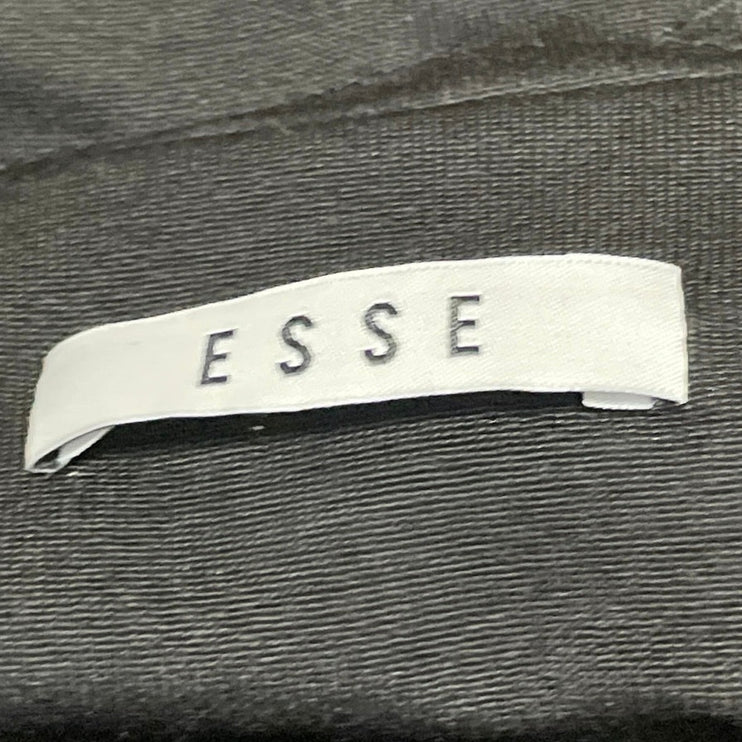 ESSE Black Strapless Tube Bandeau Sleeveless A Line Pleated Maxi Dress Size 8