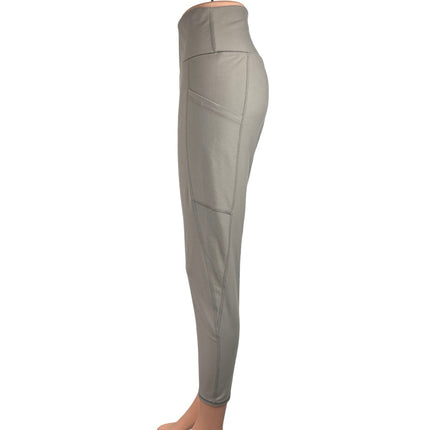 Abercrombie & Fitch YPB Gray High Rise Pull On Stretch Fitness Yoga Leggings L