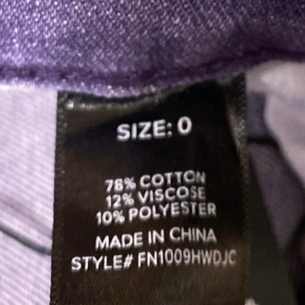 NEW Fashion Nova Ashtin Women's Purple Baggy Bootcut Flared Denim Jeans Size 0