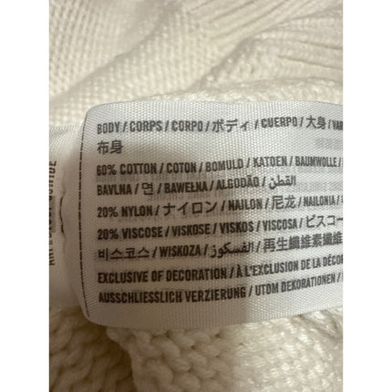 Abercrombie & Fitch Women's Cream Sleeveless V Neck Cropped Tank Sweater Top M