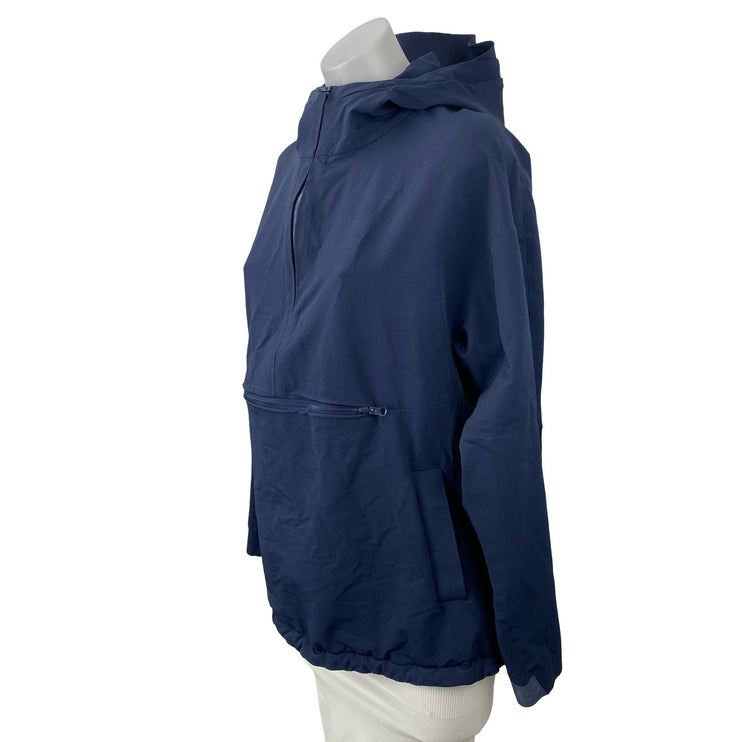 Outdoor Voices Womens Navy Blue Long Sleeve Hoodie Half Zip Anorak Jacket Size S
