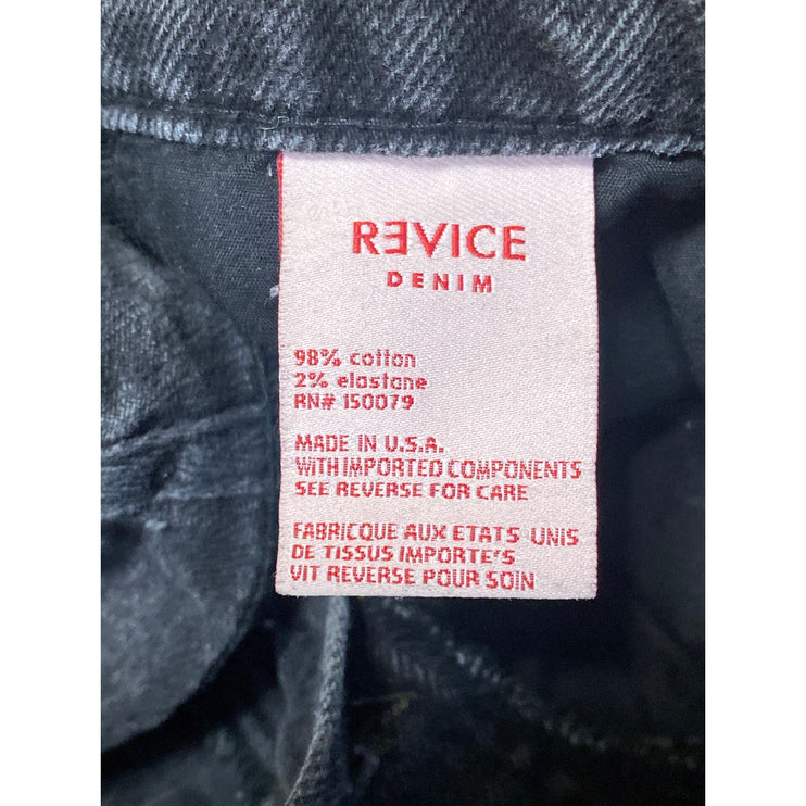 Revice Women's Black Ring High Waisted Wide Leg Baggy Denim Jeans Size 29